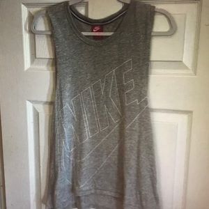 Nike grey logo tank top